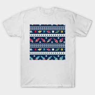 Space Holiday Pattern T-Shirt